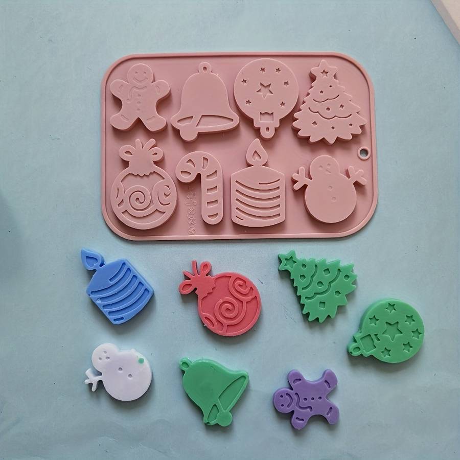 Suitable For Baking Molds Color Chocolate Color 15 Pieces Christmas
