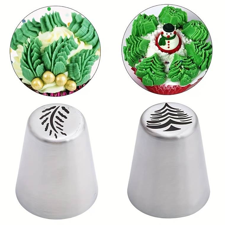 Professional Cake Decorating Head Color Set Of 4 Christmas Tree Piping Tips