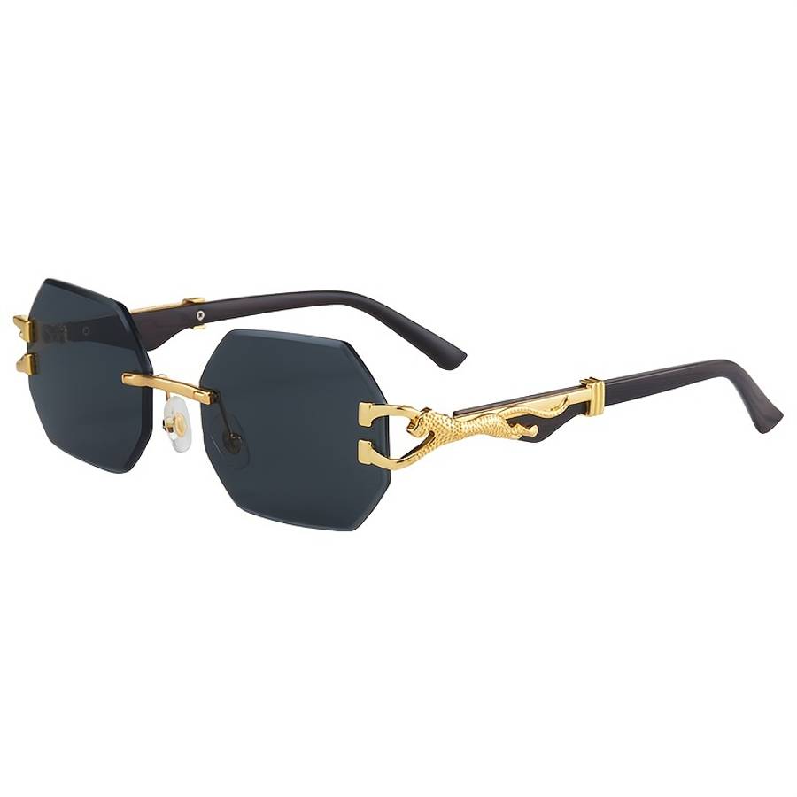 Mens Glasses Color C5 Golden Frame Gradient Pink