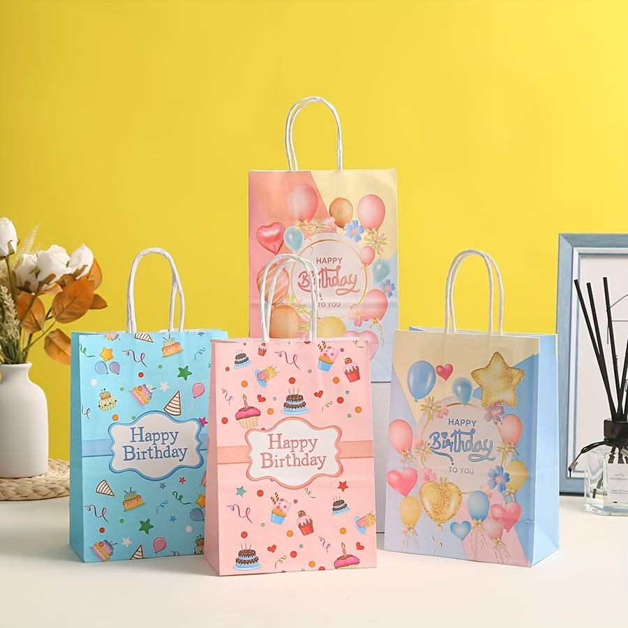 Gift Bags Color 8Pcs-8 Color Mixed Packaging Size S