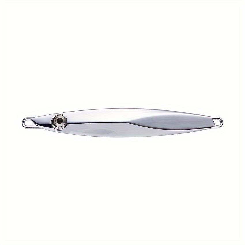 1pc 60g Sinking Metal Jig Silvery Trolling Hard Bait Bass Fishing Bait Fishing Tackle For Saltwa
