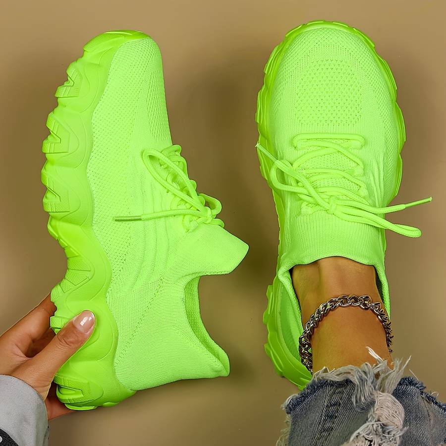 Women S Sneakers Color Fluorescent Green Sizeuk 9.5