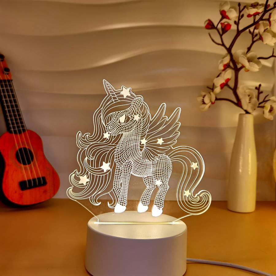 Night Light Style 7 Colors Black Background