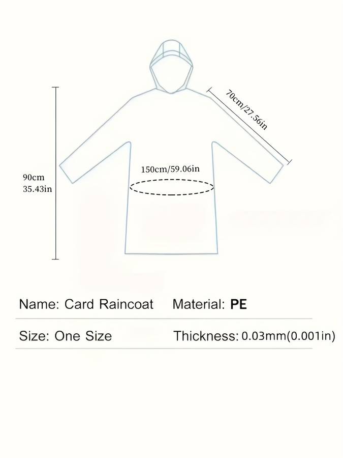 Raincoat Mixed Colors Size Onesize