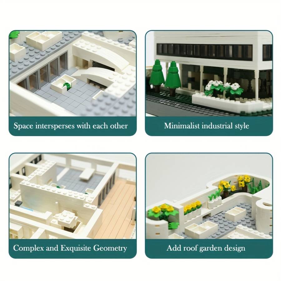 Building Toy Architectural Model Toy Set Style Villa Savoye