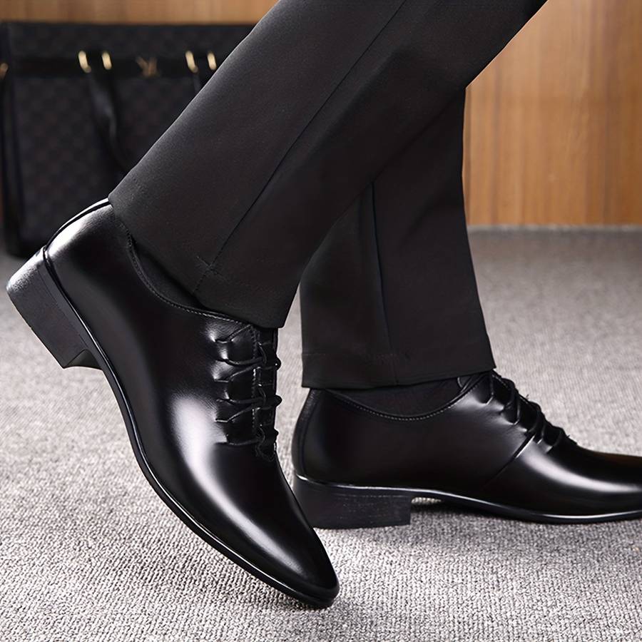 Mens Leather Shoes Color Black Sizeuk 10.5