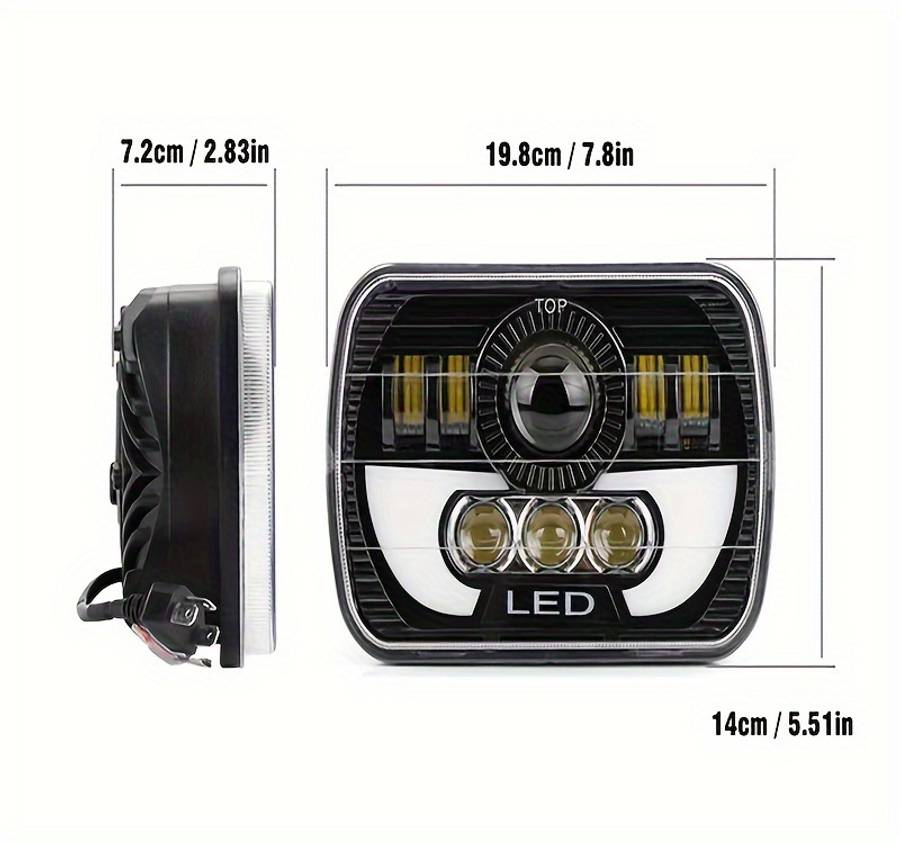 17.78Cm Motorcycle Headlight Car Headlight H4 5X7 7X6 Led Truck Headlight H4 Far