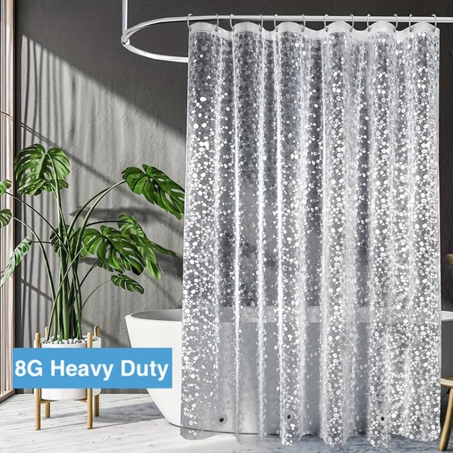 Waterproof Shower Curtain Color Cobblestone Size 71X78.7In180X200Cm