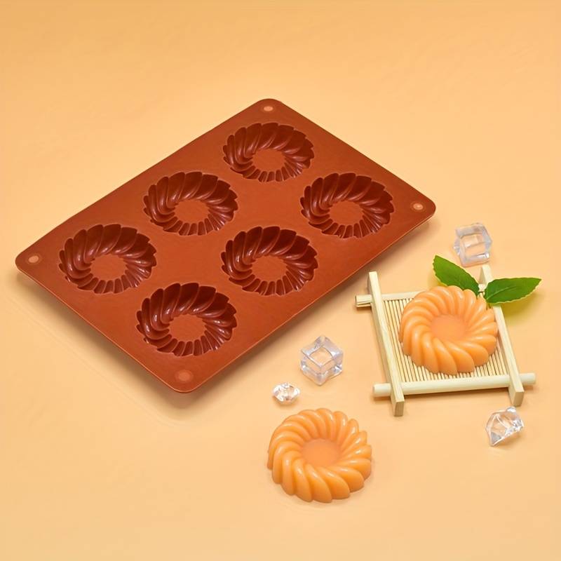 Suitable For Baking Molds Model 1Pc 6 Round Cookies In Dark Red Opp Packaging