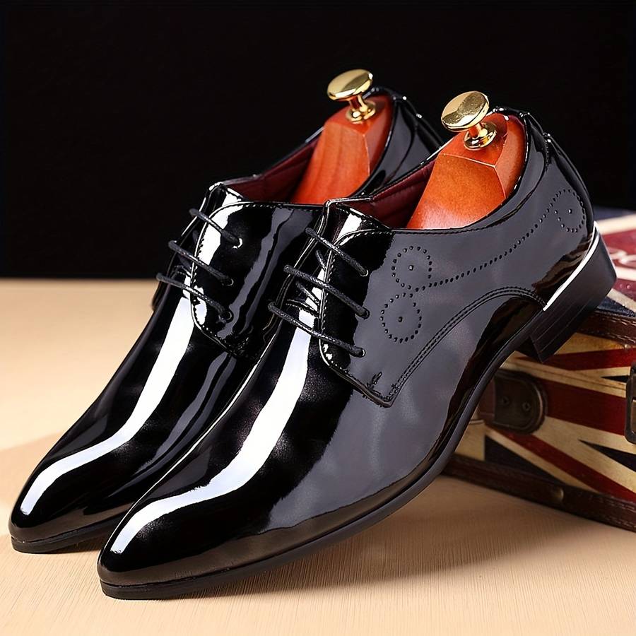 Mens Leather Shoes Color Flowers Yellow Sizeuk 7