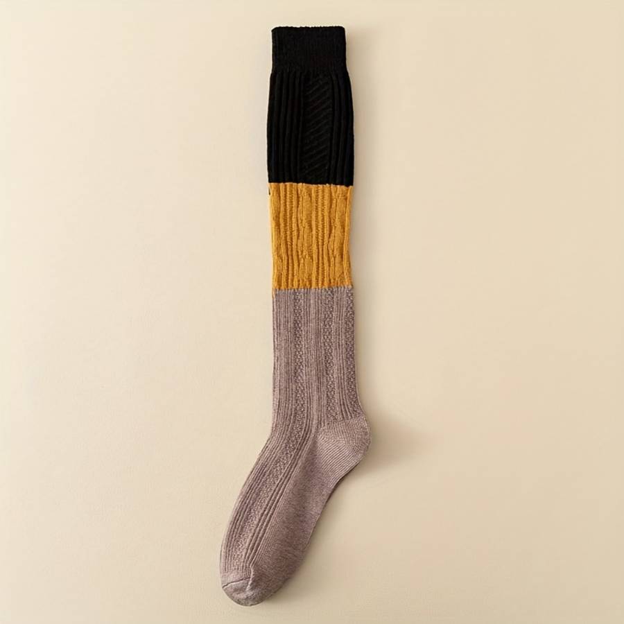 Women S Socks Color 1 Pair Black And Yellow Rice Size Onesize
