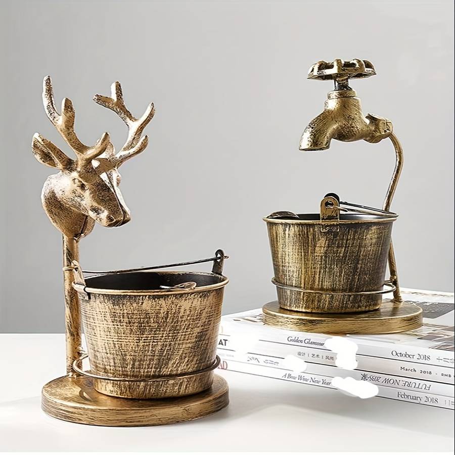Premium Metal Retro Ashtray Household Large Ashtray Personality Trend Items