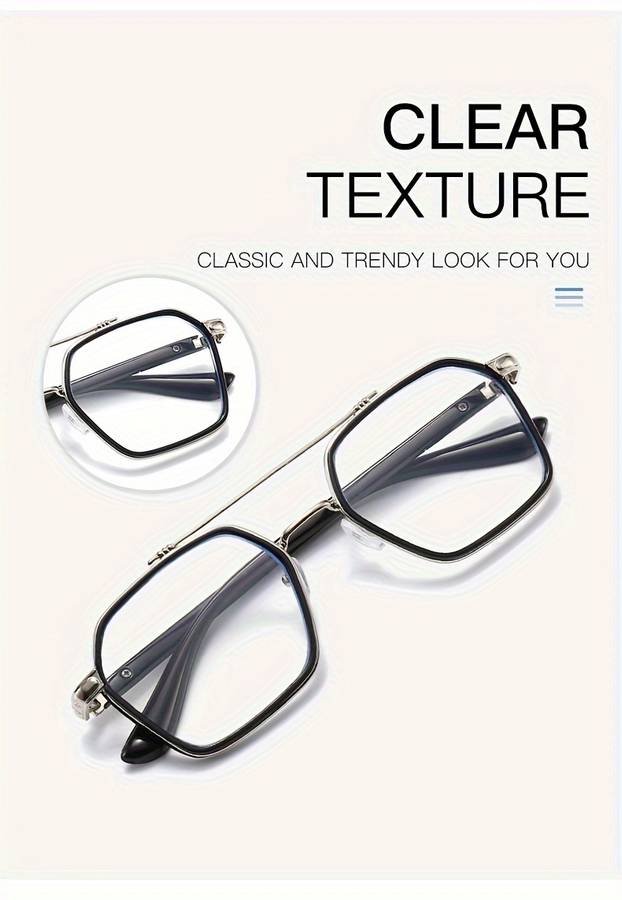 Mens Glasses Color Black Golden