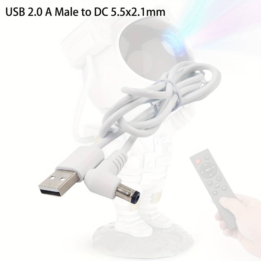 1-Pack Usb 2.0 Type A Male To Dc 5.5x2.1mm Barrel Jack Charging Cable