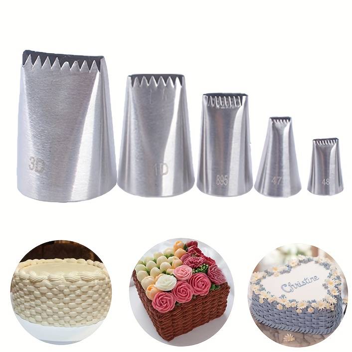Professional Cake Decorating Head Model 5 Piece Set Flower Basket Flower Mouth Set