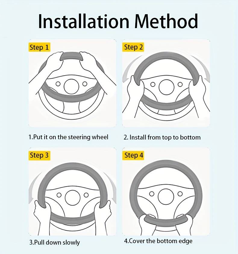 Car Steering Wheel Cover Blue