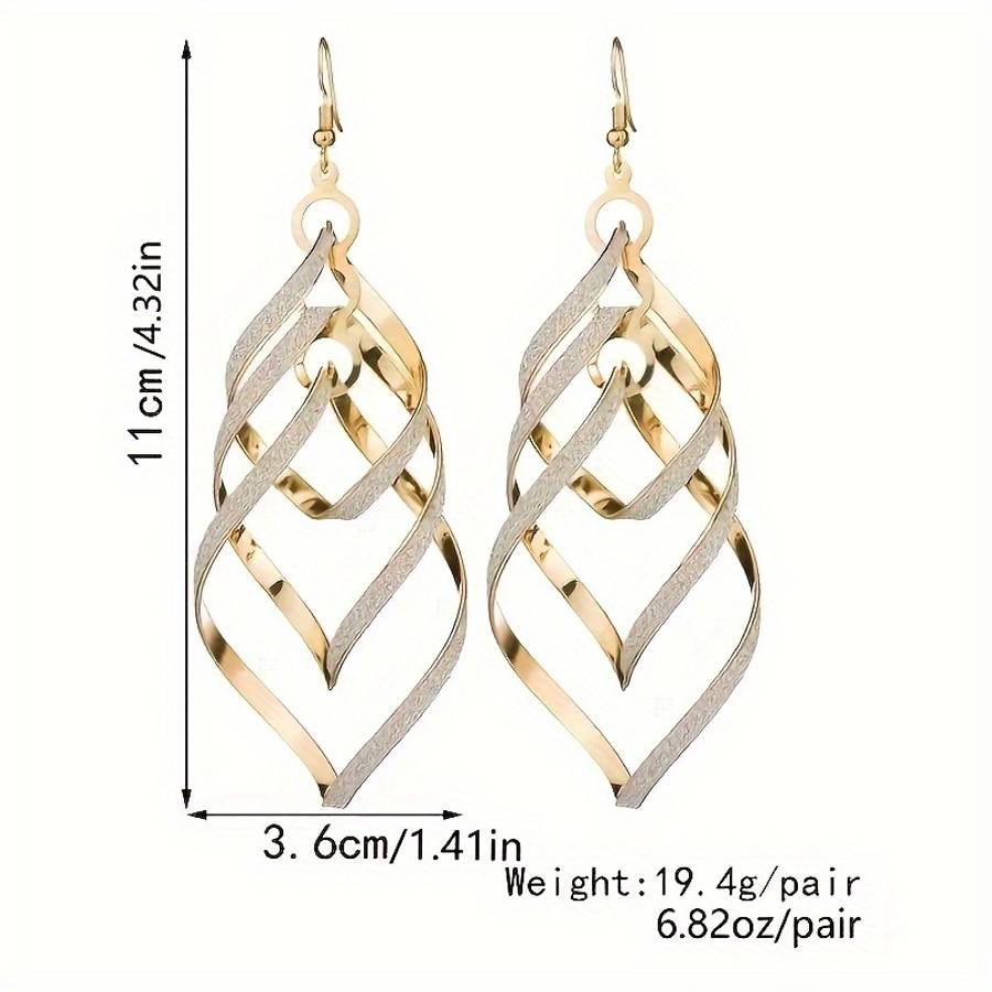 Women S Earrings Color Golden Size 10.92*3.58Cm