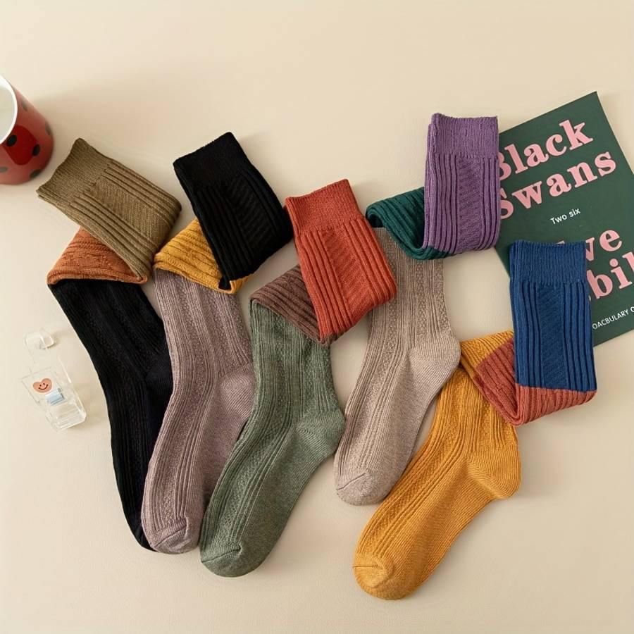 Women S Socks Color 1 Pair Blue Red Yellow Size Onesize
