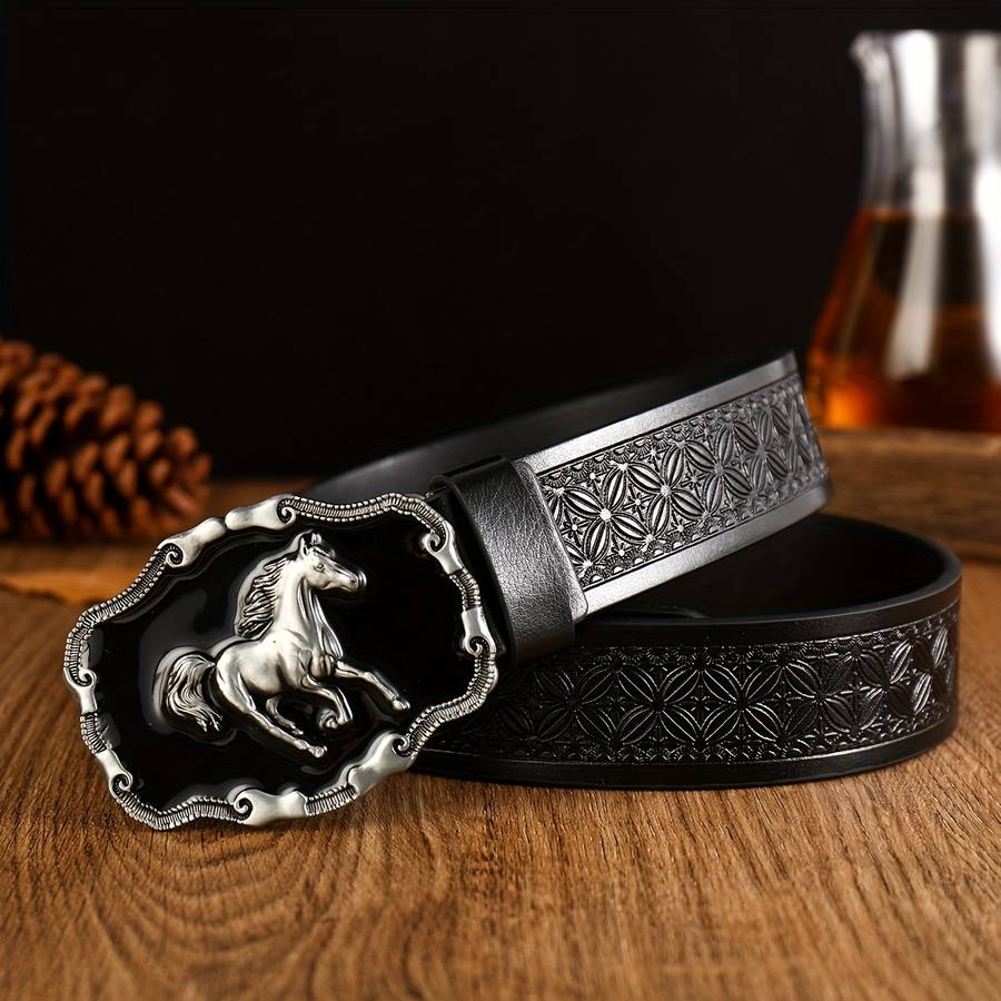 Belt Color Black Horse Black Checkered Generation Size 105 110C M