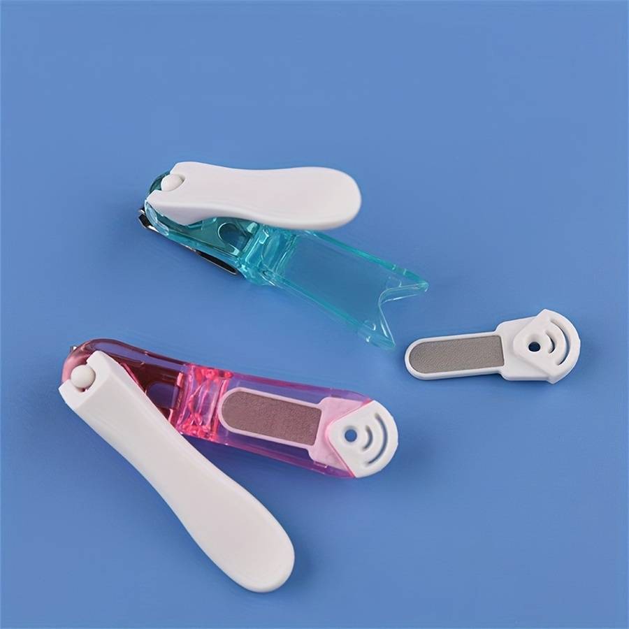 2pcs Nail Clippers With Nail File Set Sharp Edge Fingernail And Toenail Clipper Cutter Nail F