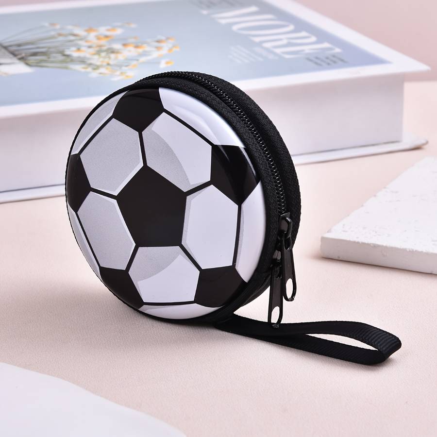 Football Zipper Coin Purse Wallet