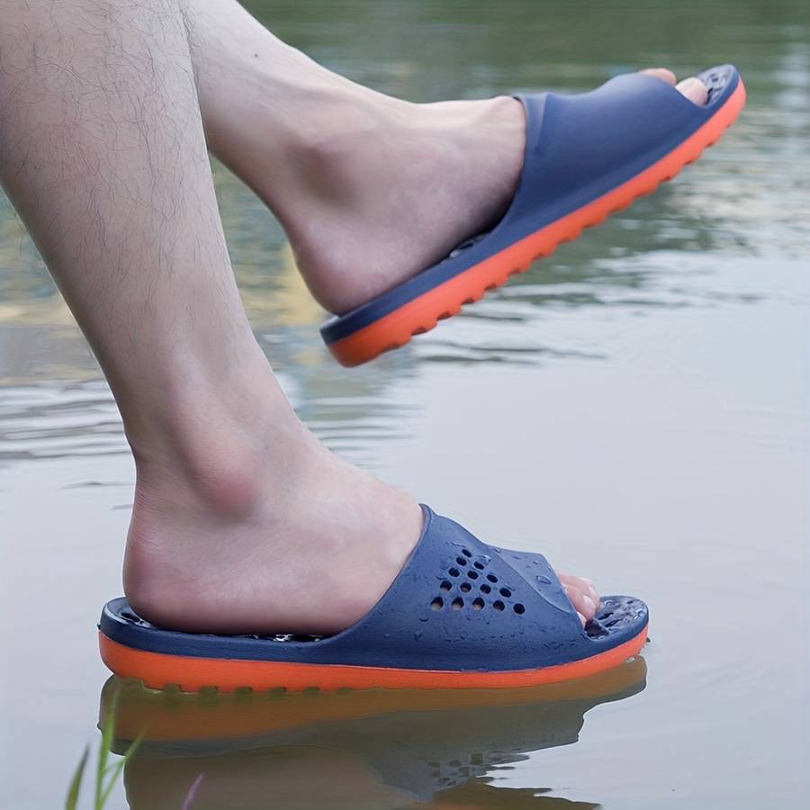 Men Slippers Summer Style Blue Size Uk 4.5 To 5
