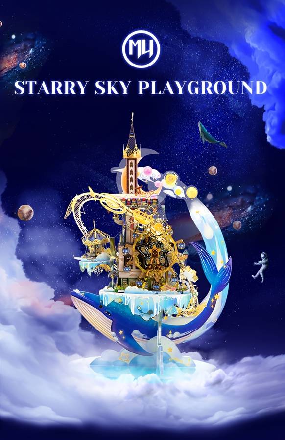 Mu Star Playground 3D Metal Puzzle Diy Handcrafted Garden Model Kit Perfect
