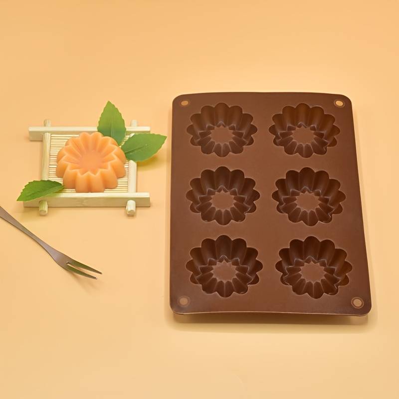 Suitable For Baking Molds Model 1Pc 6 Round Cookies In Dark Red Opp Packaging