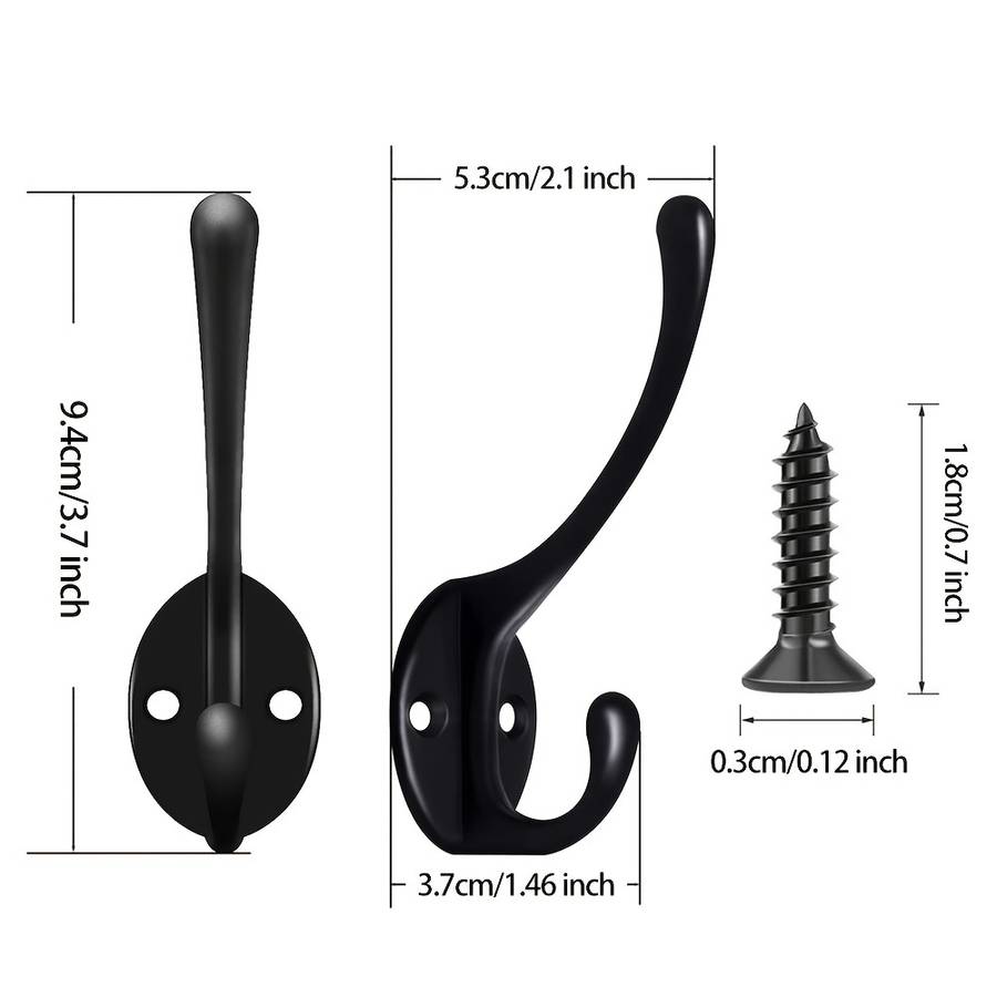 Hook Upcolor Black Quantity 7Pcs