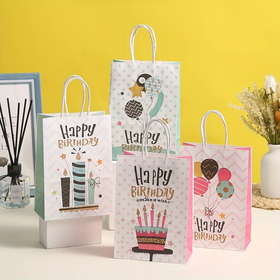 Gift Bags Color 8Pcs-8 Color Mixed Packaging Size S
