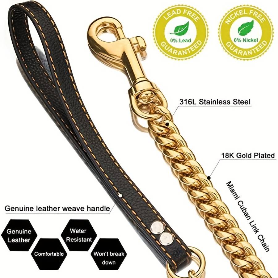 Dog Leash Color Golden Size 5Xl