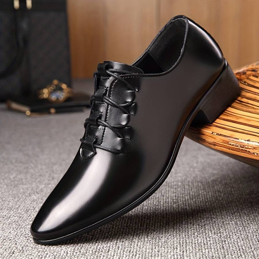 Mens Leather Shoes Color Black Sizeuk 10.5