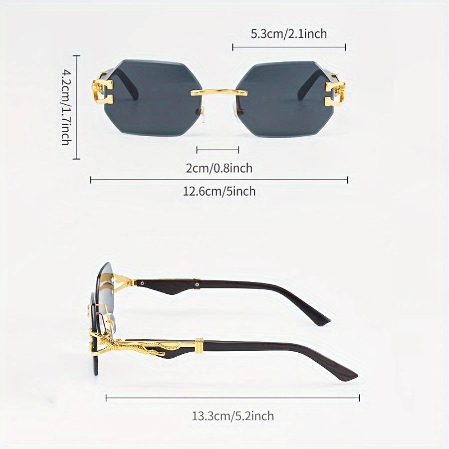 Mens Glasses Color C5 Golden Frame Gradient Pink
