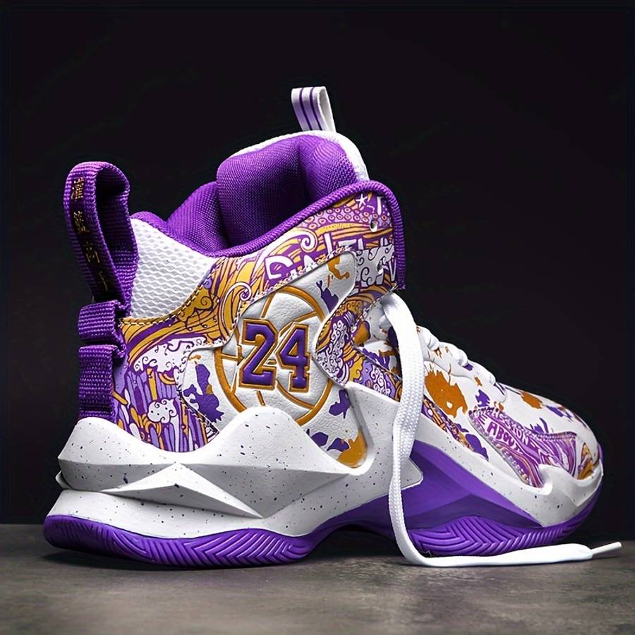 Basketball Shoes Color White Purple Sizeuk 9.5
