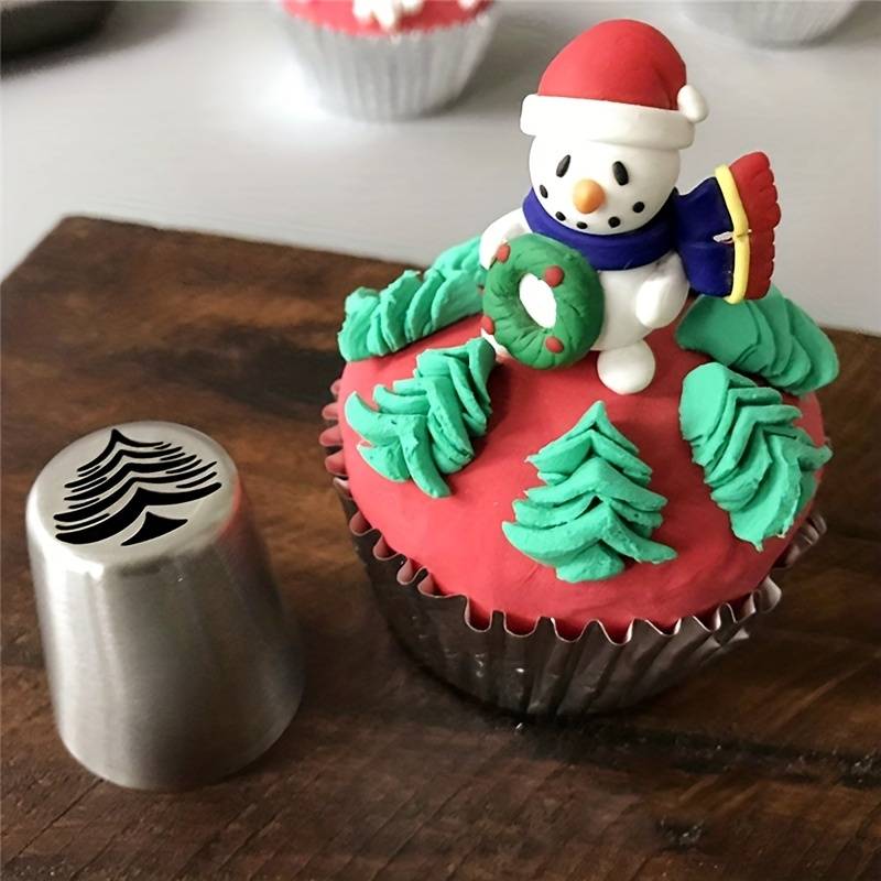 Professional Cake Decorating Head Color Set Of 4 Christmas Tree Piping Tips