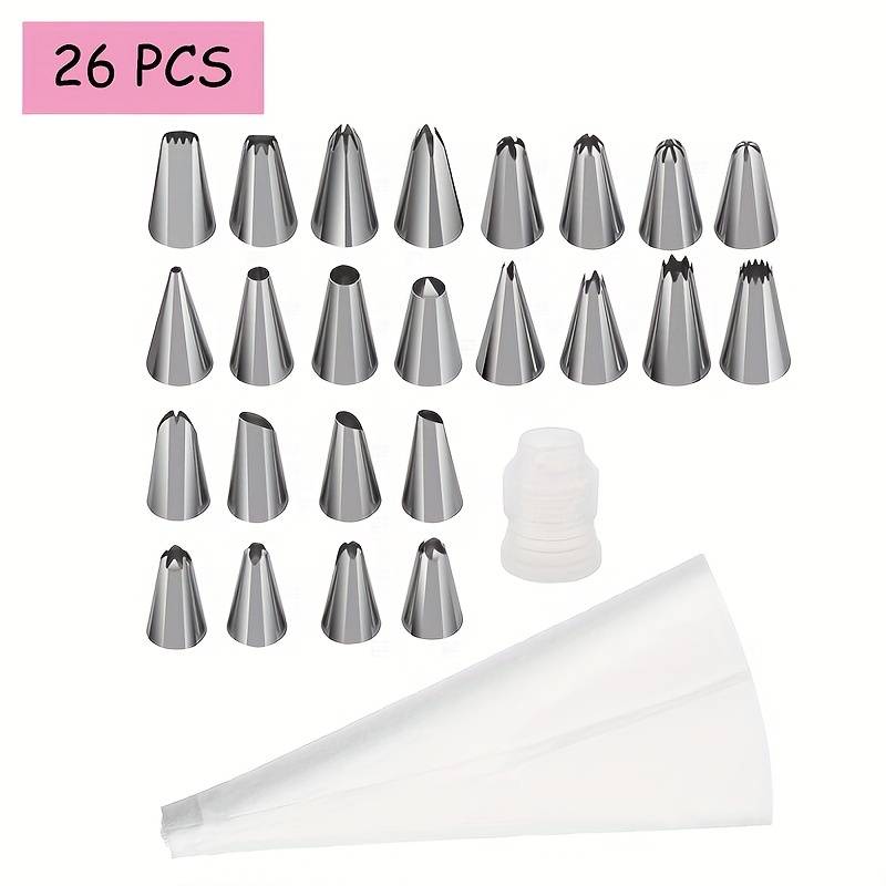 Professional Cake Decorating Head Color Silveryx8