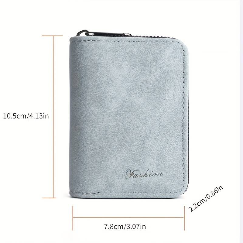 1pc Compact Ultra-Thin Synthetic Leather Card HolderLarge Capacity Multi-Slot Organizer with Zi