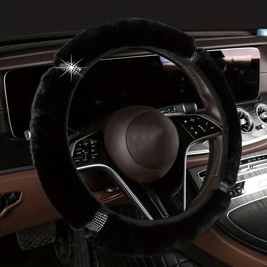 Car Steering Wheel Cover Black
