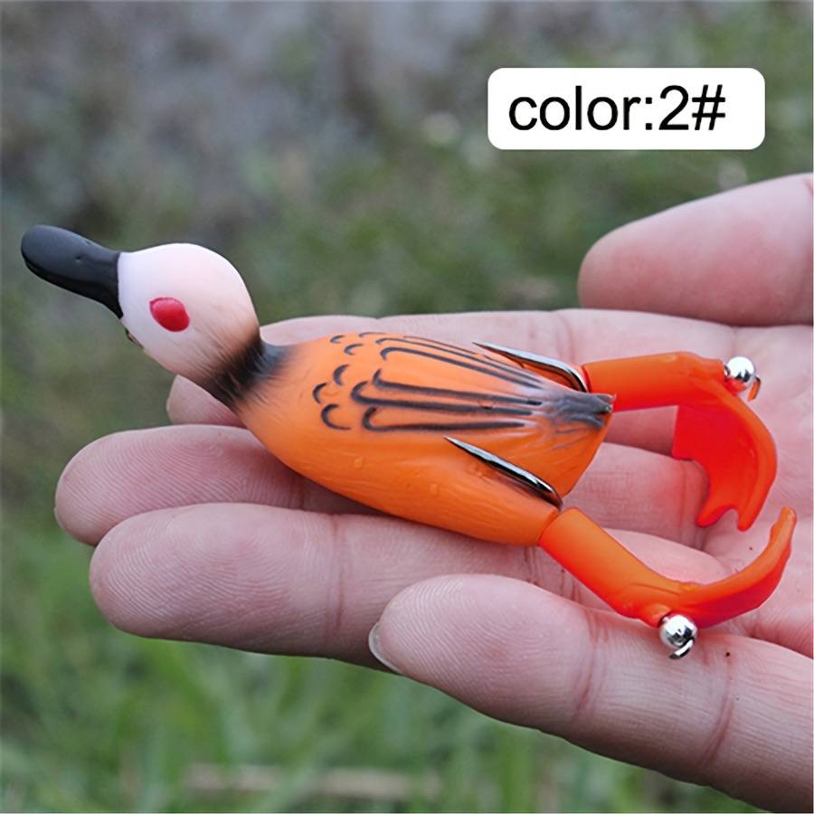 1pc Propeller Flipper Duck Fishing Lure 9cm 11.3g Artificial Bait Duckling with 3D Eyes Surf