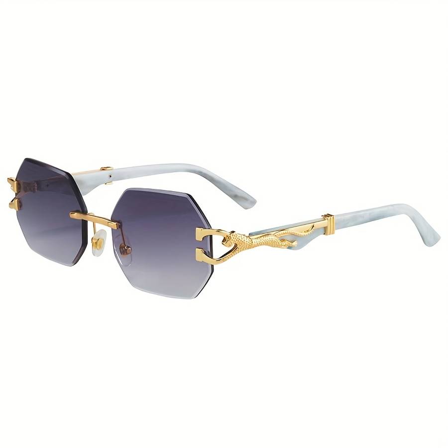 Mens Glasses Color C5 Golden Frame Gradient Pink