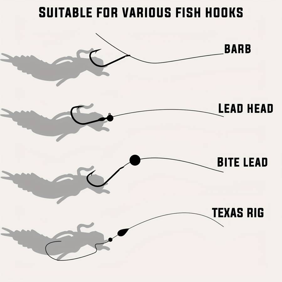 10pcs Soft Fishing Lure Set PVC Ideal for Freshwater Saltwater Angling