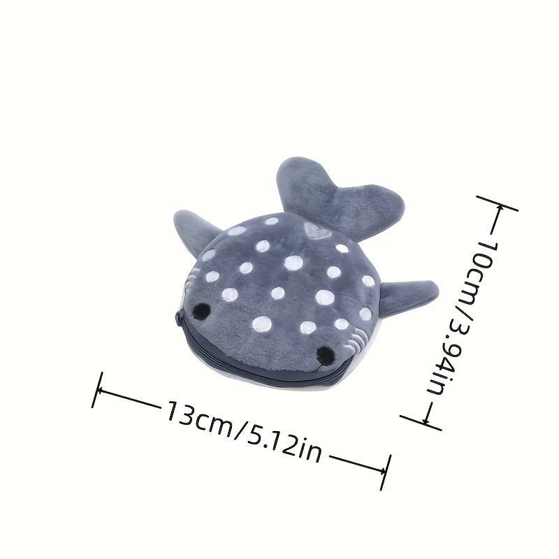1pc Cute Big Mouth Shark Design Men's Coin Wallet Small Wallet Plush Bag