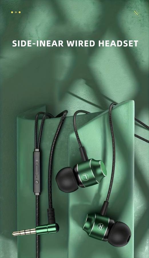 Wired Headphones Green