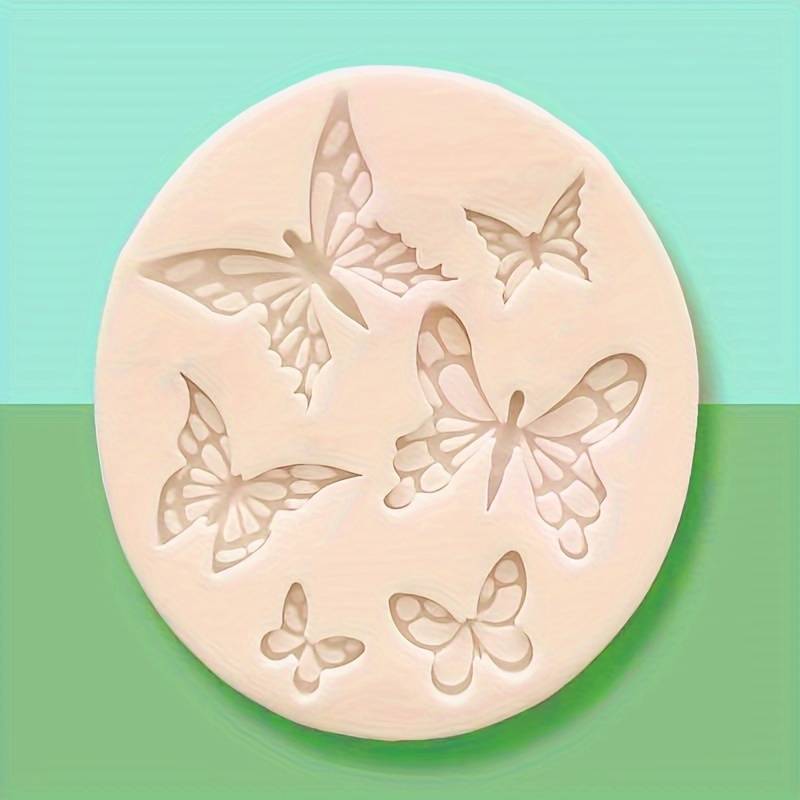 Suitable For Baking Molds Color Gray 6 Big And Small Butterflies