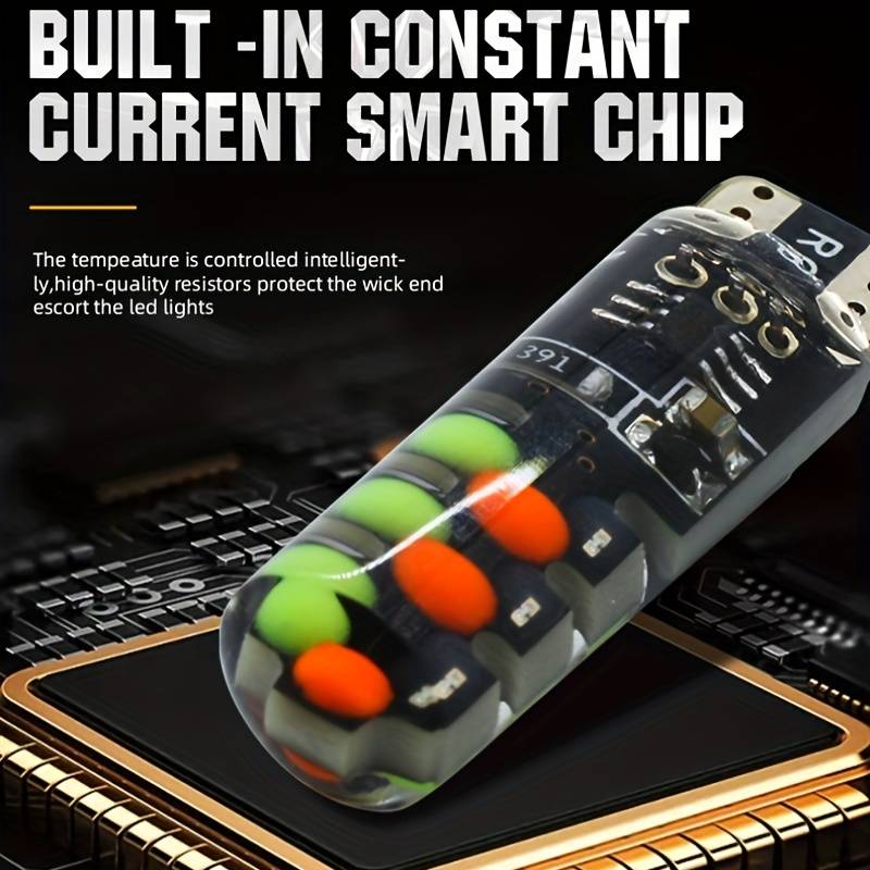 1 Set Car LED Lights New COB RGB Demonstration Wide Light T10 Colorful Burst Flash Co