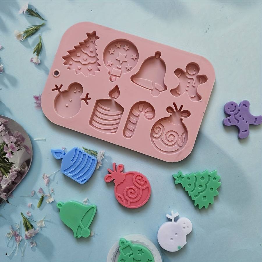 Suitable For Baking Molds Color Chocolate Color 15 Pieces Christmas