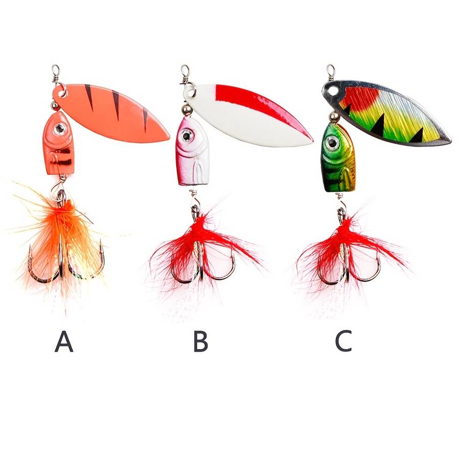 1pc 6.2cm Funpesca Rotating Metal Fishing Lures Squid Artificial Bait with Hooks Saltwater Trolli