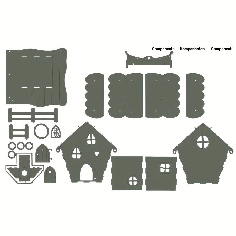 Building Toy Architectural Model Toy Set Items Fairy House Craft Kit