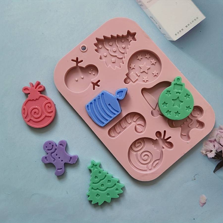 Suitable For Baking Molds Color Chocolate Color 15 Pieces Christmas