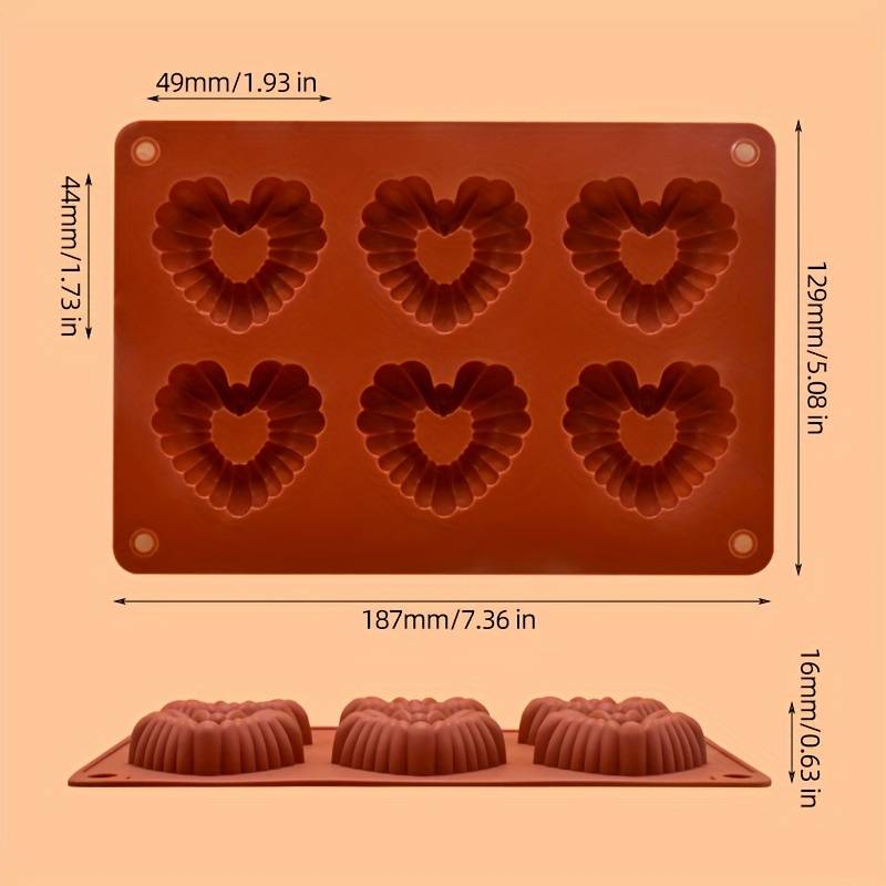 Suitable For Baking Molds Model 1Pc 6 Round Cookies In Dark Red Opp Packaging
